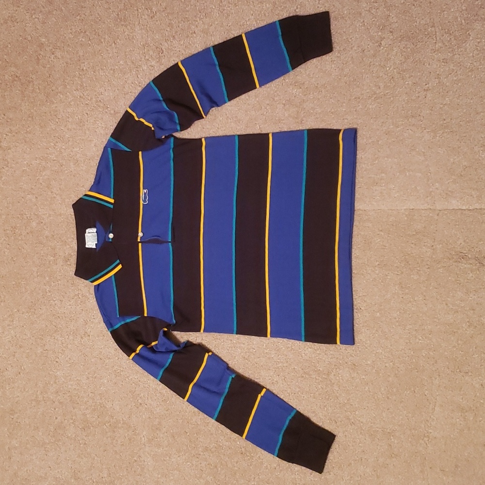 Izod Lacoste Boys Long Sleeve Striped Shirt